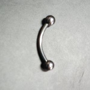 16 gauge 1/2" curved barbell